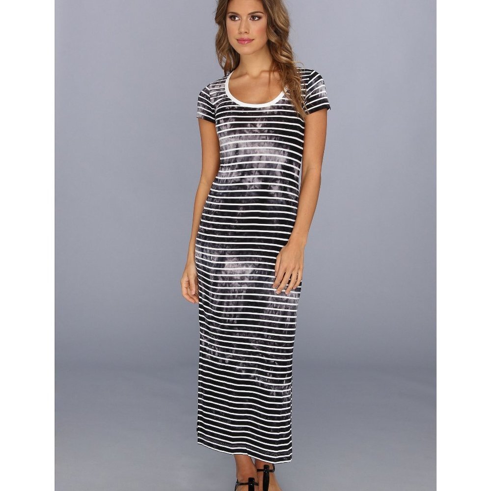 French Connection Amelia Striped Jersey Midi Dress 71biy P3366